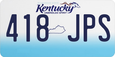 KY license plate 418JPS
