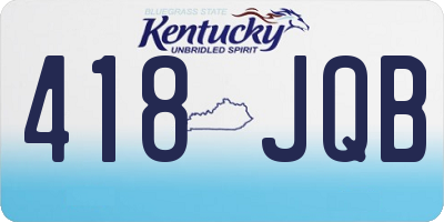 KY license plate 418JQB