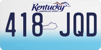 KY license plate 418JQD