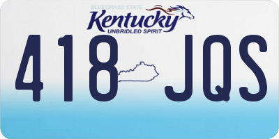 KY license plate 418JQS