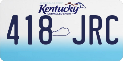 KY license plate 418JRC