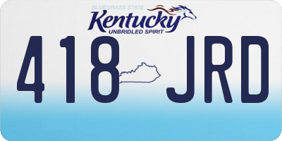 KY license plate 418JRD