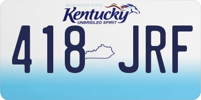 KY license plate 418JRF