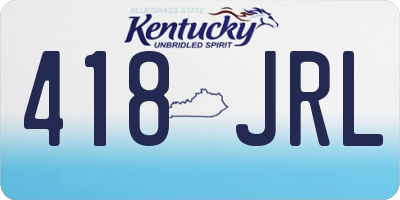 KY license plate 418JRL