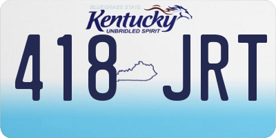 KY license plate 418JRT