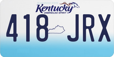 KY license plate 418JRX