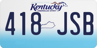 KY license plate 418JSB