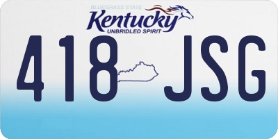 KY license plate 418JSG