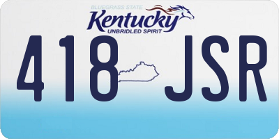 KY license plate 418JSR