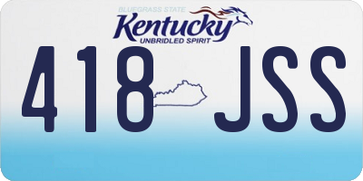 KY license plate 418JSS