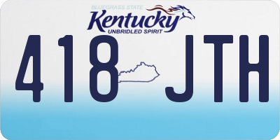 KY license plate 418JTH