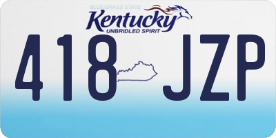 KY license plate 418JZP