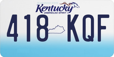 KY license plate 418KQF