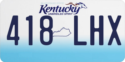 KY license plate 418LHX