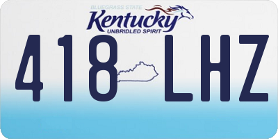 KY license plate 418LHZ