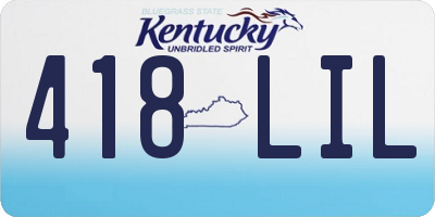 KY license plate 418LIL