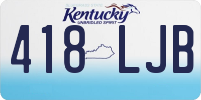 KY license plate 418LJB