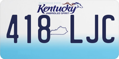 KY license plate 418LJC
