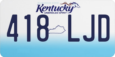 KY license plate 418LJD