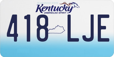 KY license plate 418LJE