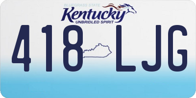 KY license plate 418LJG