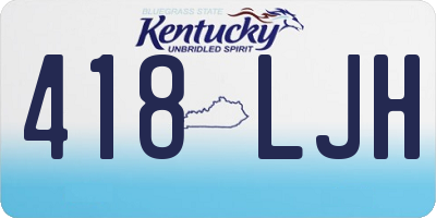 KY license plate 418LJH