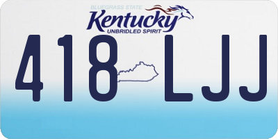 KY license plate 418LJJ