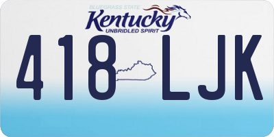 KY license plate 418LJK