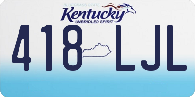 KY license plate 418LJL