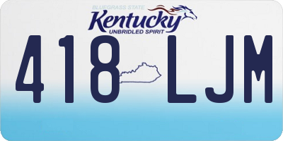 KY license plate 418LJM