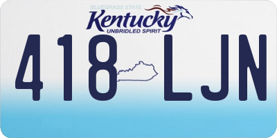 KY license plate 418LJN