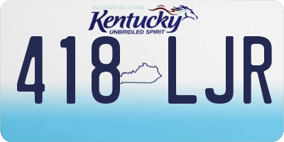 KY license plate 418LJR