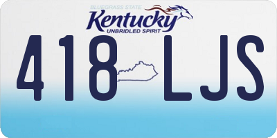 KY license plate 418LJS