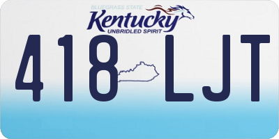 KY license plate 418LJT