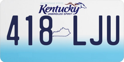 KY license plate 418LJU