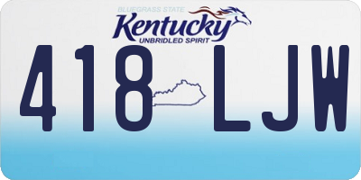 KY license plate 418LJW