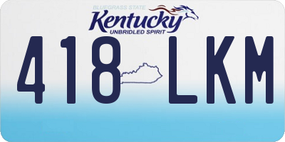 KY license plate 418LKM