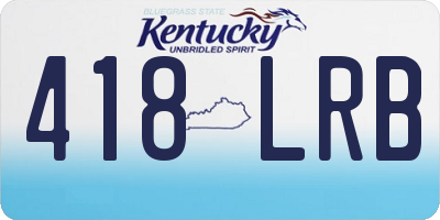KY license plate 418LRB