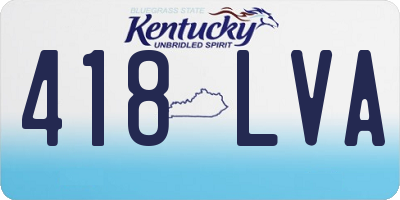 KY license plate 418LVA