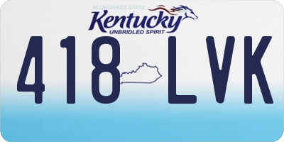 KY license plate 418LVK