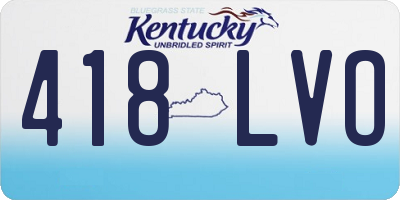 KY license plate 418LVO