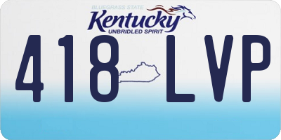 KY license plate 418LVP