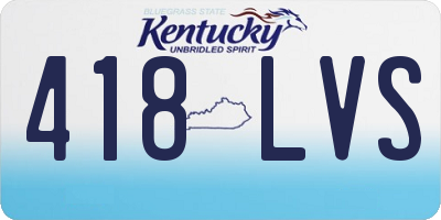 KY license plate 418LVS