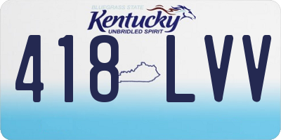 KY license plate 418LVV