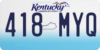 KY license plate 418MYQ