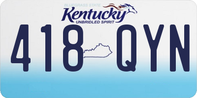KY license plate 418QYN