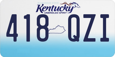 KY license plate 418QZI