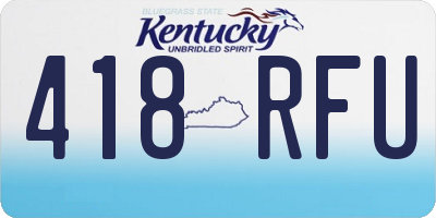 KY license plate 418RFU