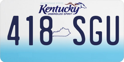 KY license plate 418SGU