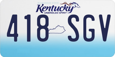 KY license plate 418SGV